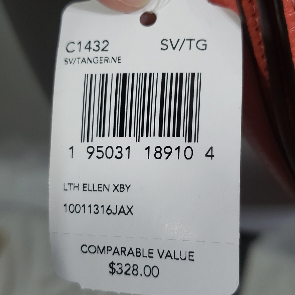 NWT Coach Ellen Crossbody Leather Bag Tangerine - Picture 12 of 13
